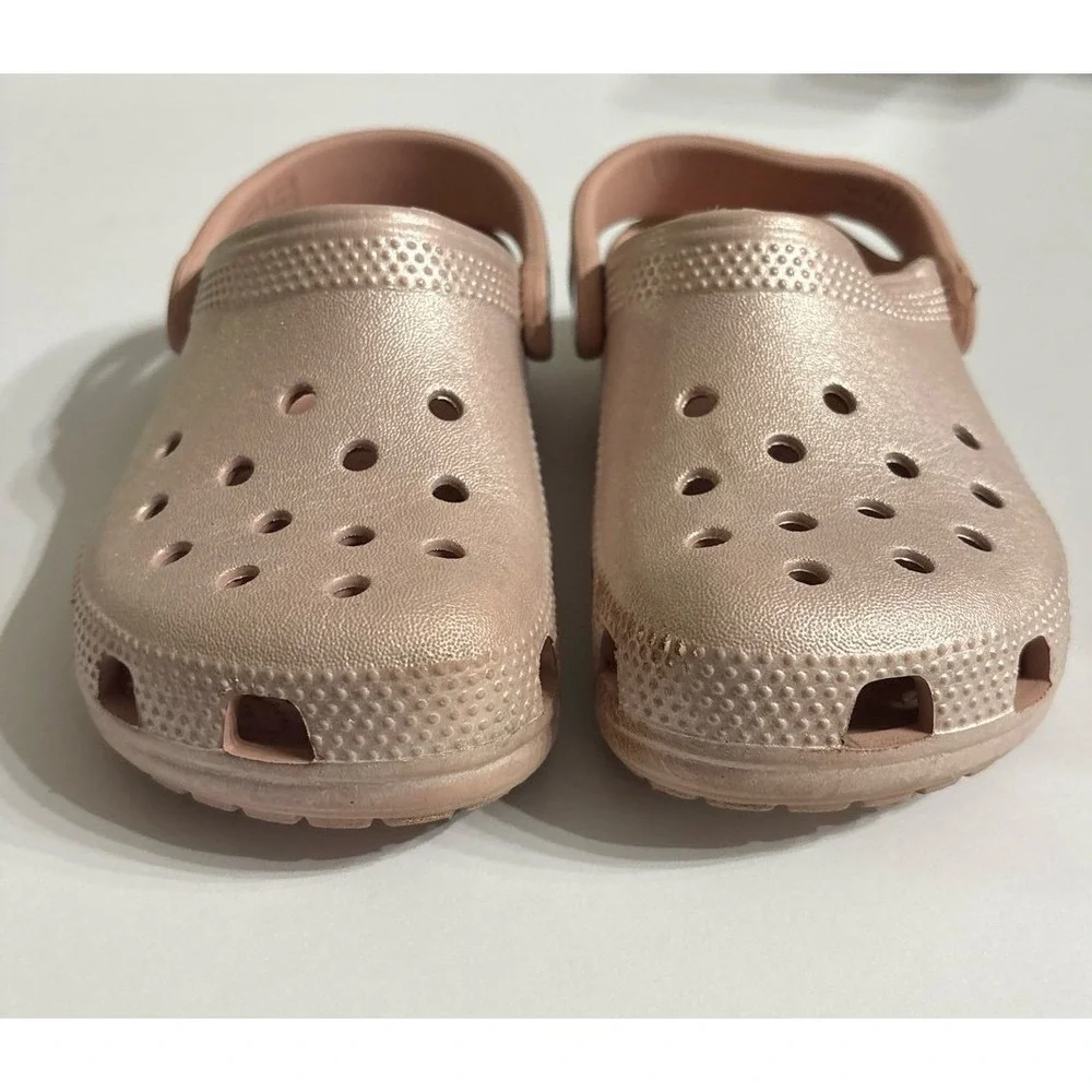 Crocs Pink Matalic Clog Sandals (Sz. C11) AS IS